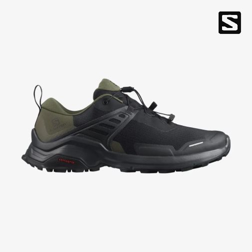 Tenis Senderismo Salomon X Raise Hombre Negros Verde Oliva | MX ESIA167